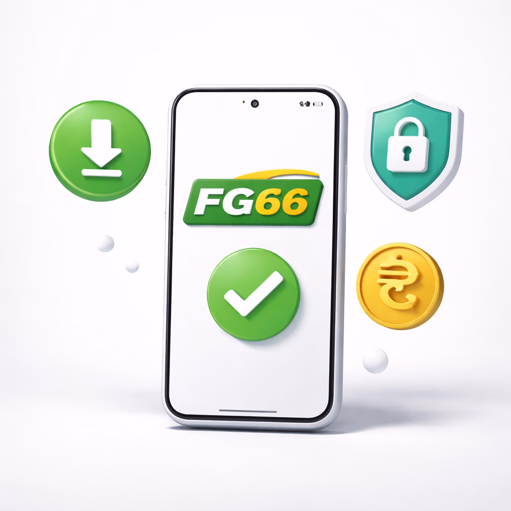 Happy Bangladeshi man setting up the FG66 casino app on his phone in a bright and modern living room setting